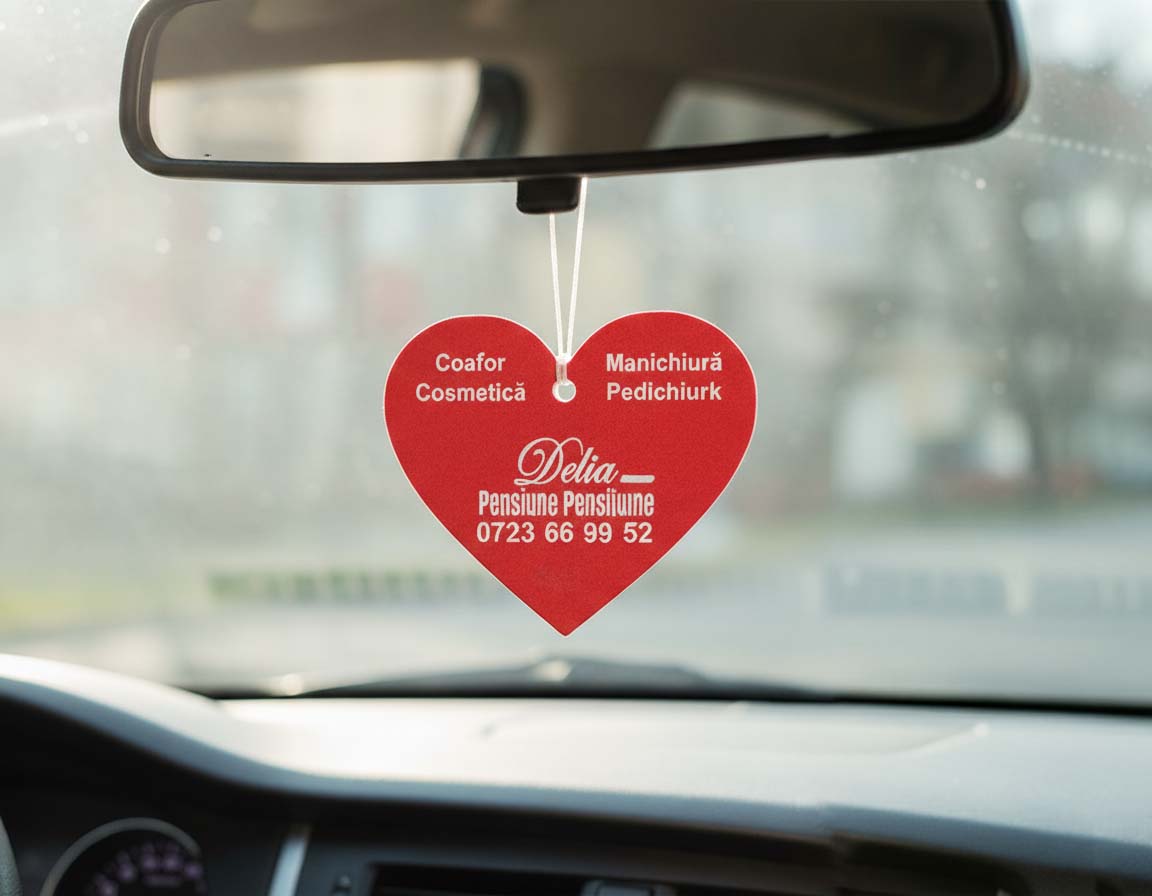 Profumatore per auto a forma di cuore in carta